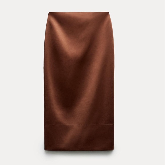 Zar satin effect skirt zw collection - Picture 2 of 2